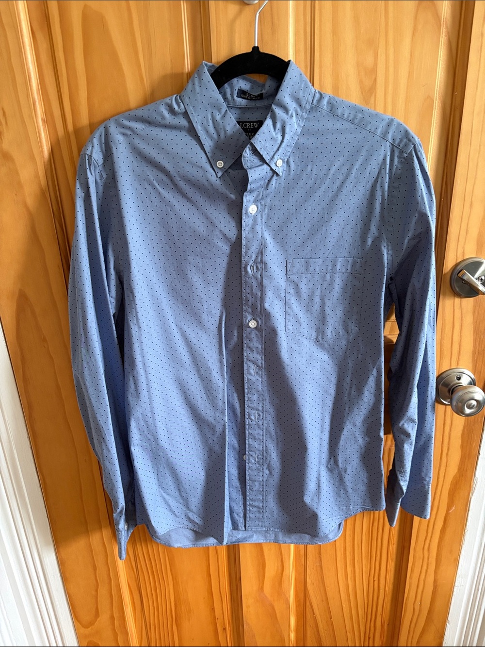 J. Crew Men's Blue Mini-Print Button-Down Shirt